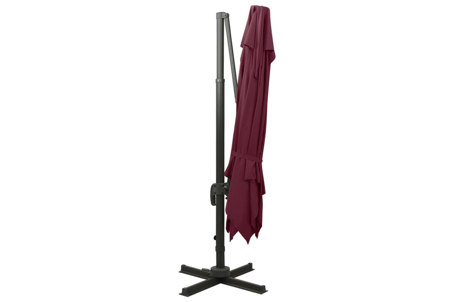 vidaXL 312380 Cantilever Umbrella With Double Top 300x300cm Bordeaux Red-5