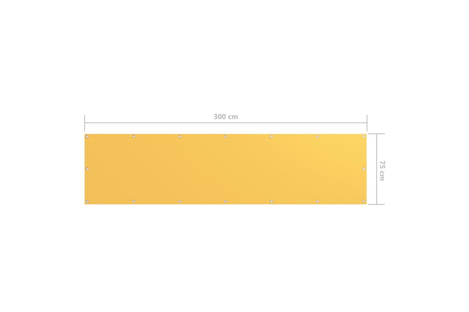 vidaXL 135020 Balcony Screen Yellow 75x300cm Oxford Fabric-5