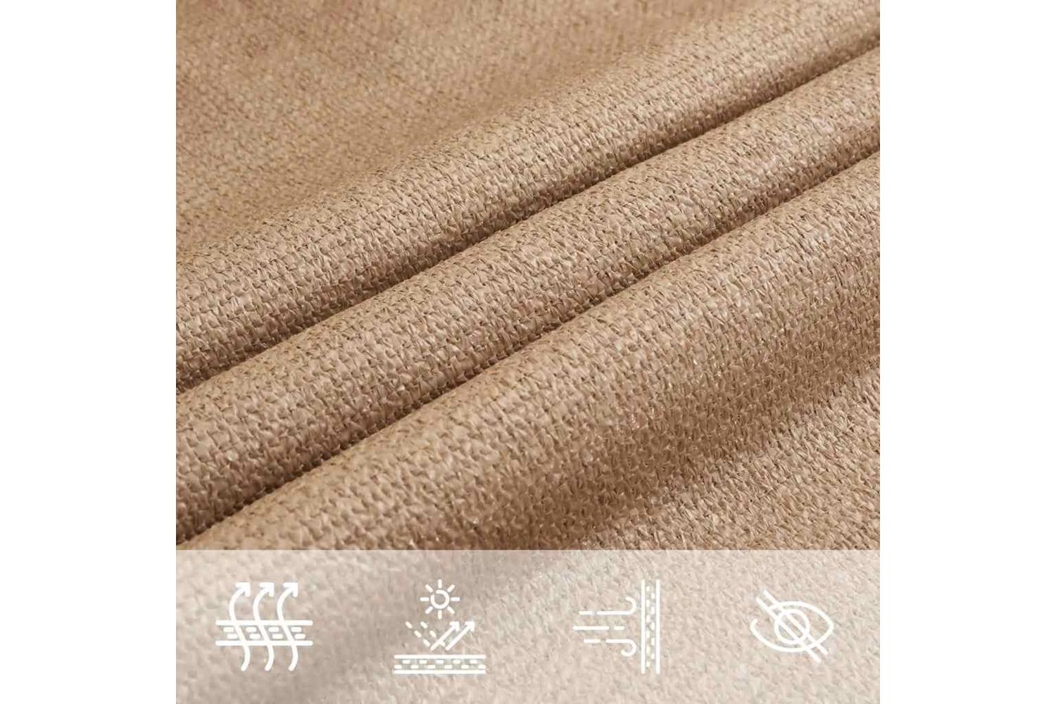 Vidaxl 311420 Sunshade Sail 160 G/mâ² Taupe 3x4x4 M Hdpe-6