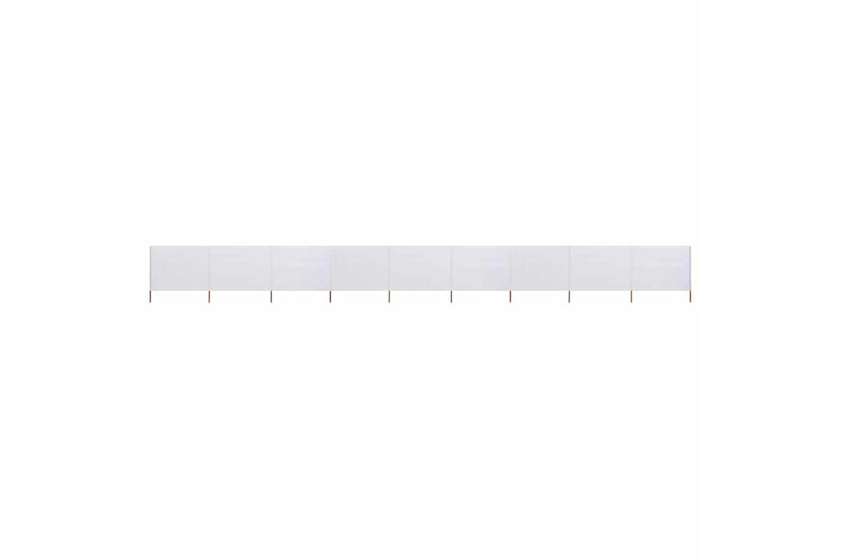 vidaXL 47186 9-panel Wind Screen Fabric 1200x80cm Sand White
