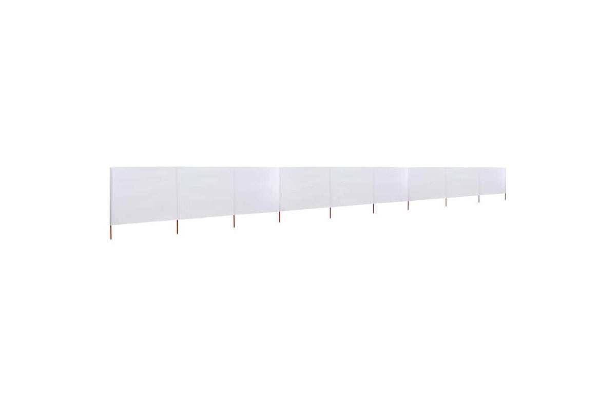 vidaXL 47186 9-panel Wind Screen Fabric 1200x80cm Sand White-2