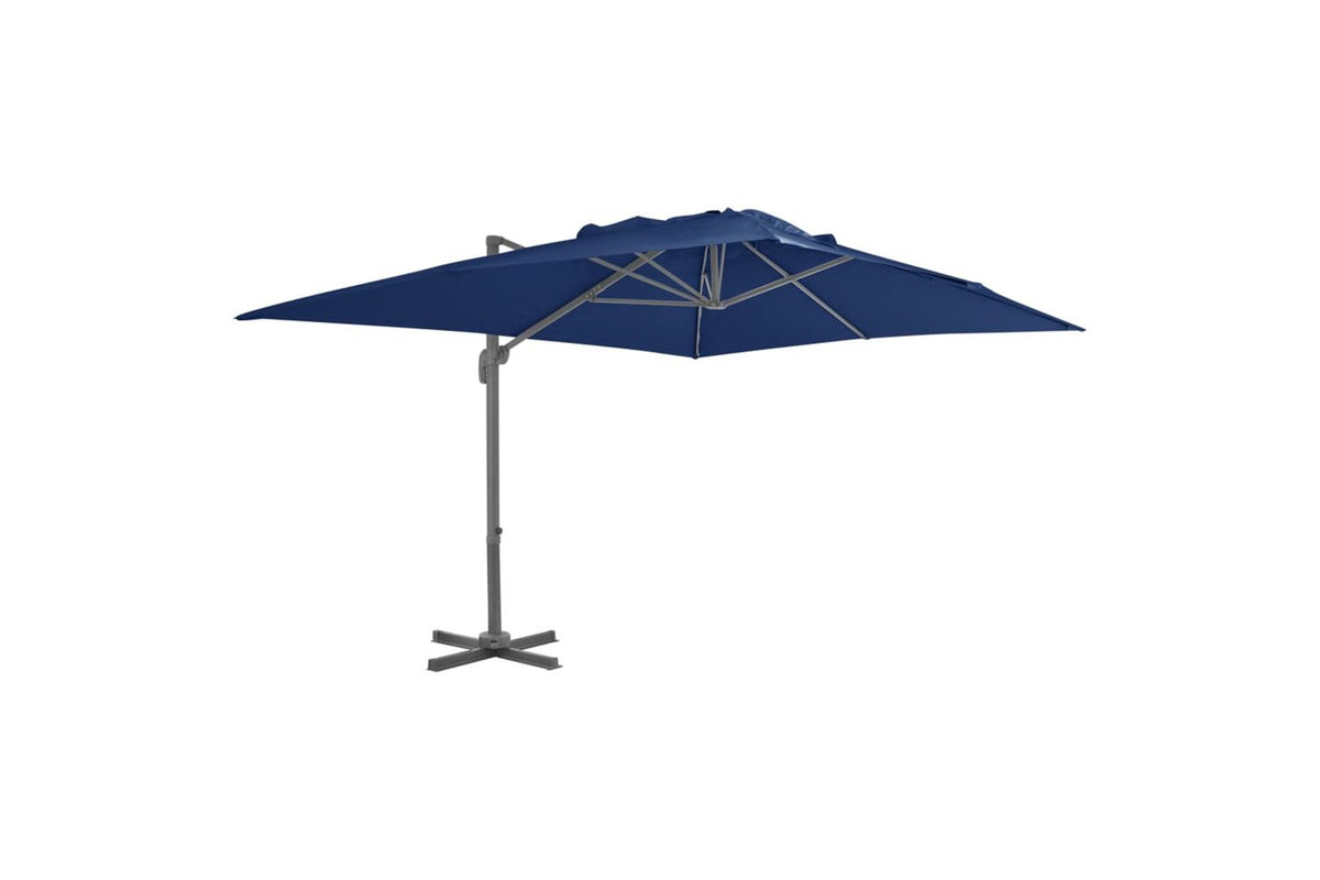 Vidaxl 47003 Cantilever Umbrella With Aluminium Pole 4x3 M Azure Blue