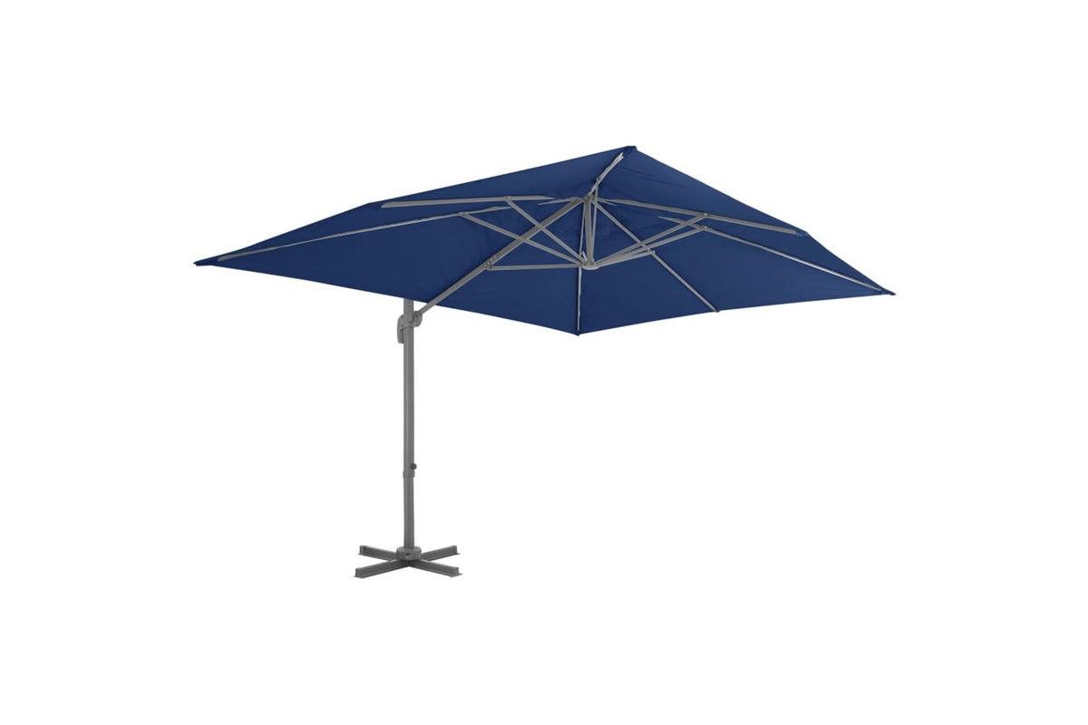Vidaxl 47003 Cantilever Umbrella With Aluminium Pole 4x3 M Azure Blue-2