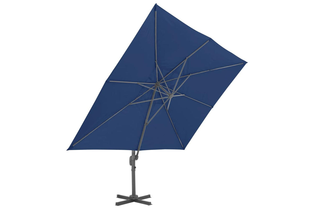 Vidaxl 47003 Cantilever Umbrella With Aluminium Pole 4x3 M Azure Blue-3