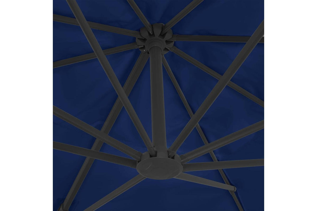 Vidaxl 47003 Cantilever Umbrella With Aluminium Pole 4x3 M Azure Blue-6