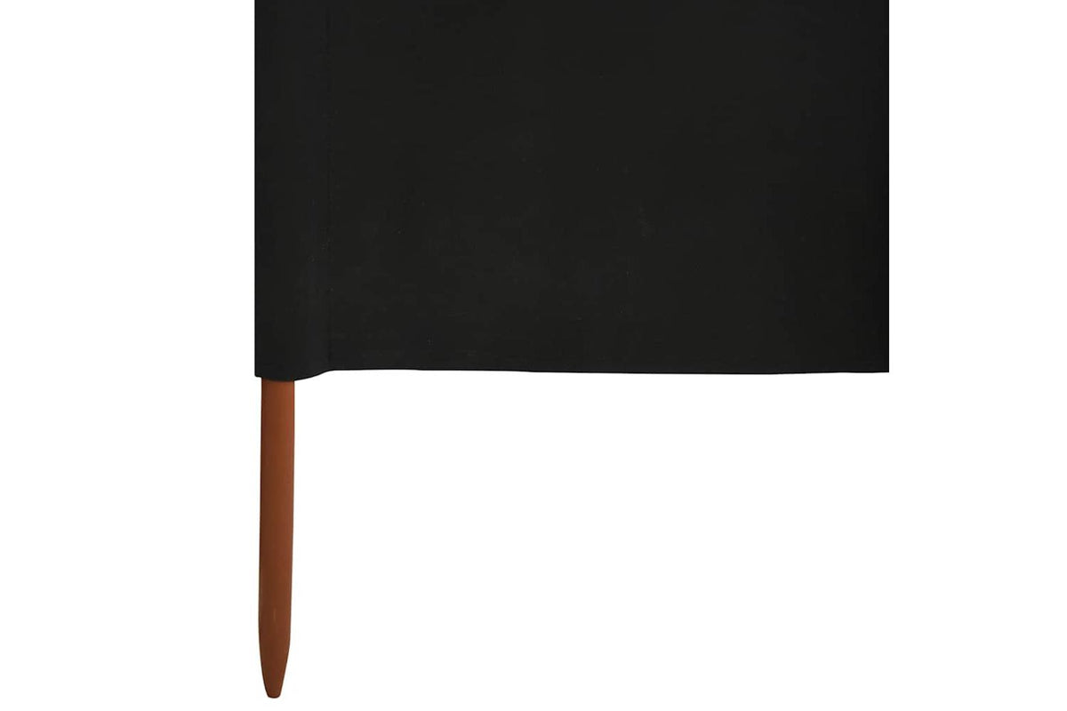 vidaXL 47196 9-panel Wind Screen Fabric 1200x120cm Black-5
