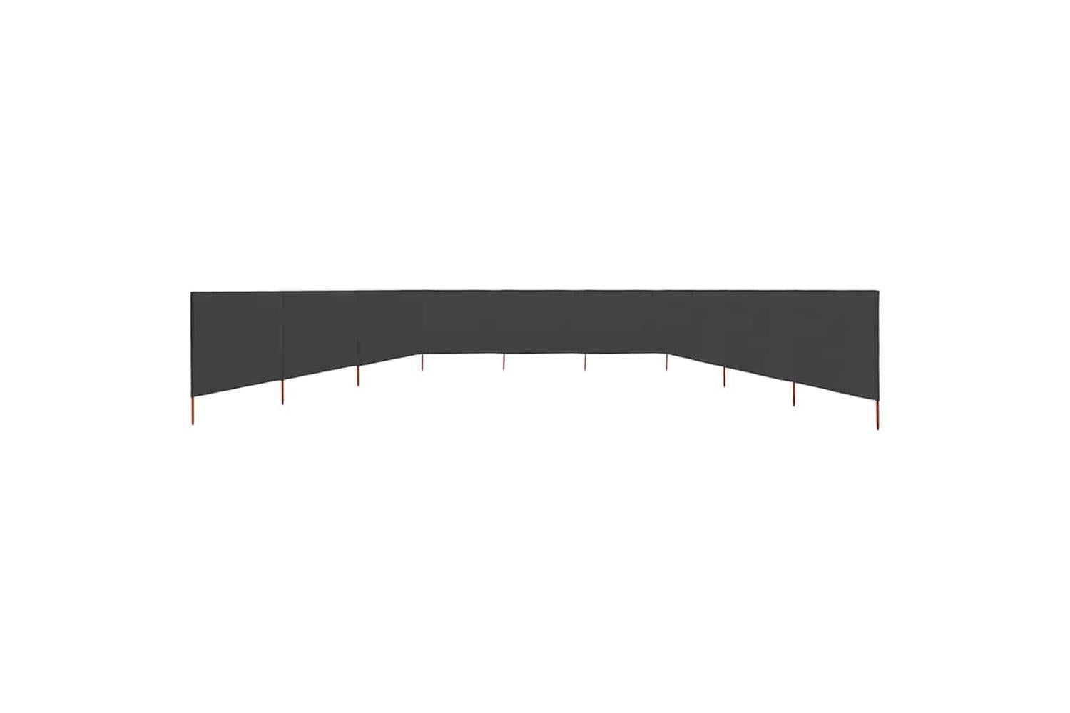 vidaXL 47188 9-panel Wind Screen Fabric 1200x80cm Anthracite-3