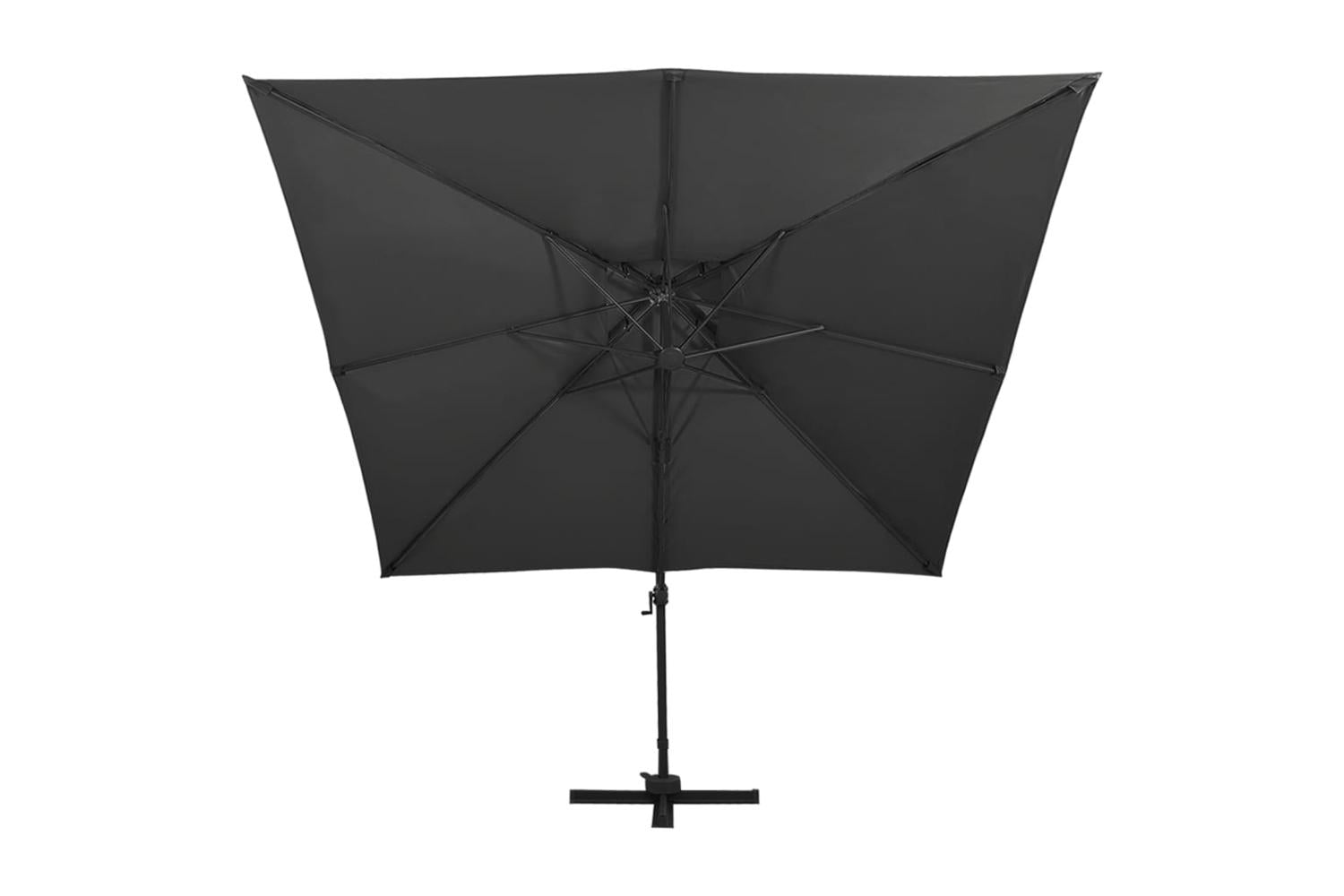 vidaXL 312376 Cantilever Umbrella With Double Top 300x300cm Black-3