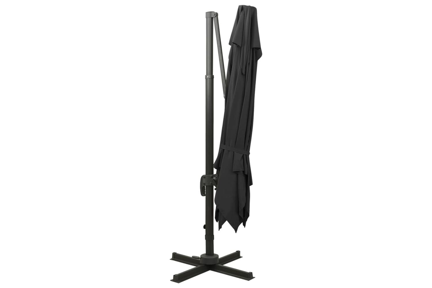 vidaXL 312376 Cantilever Umbrella With Double Top 300x300cm Black-7