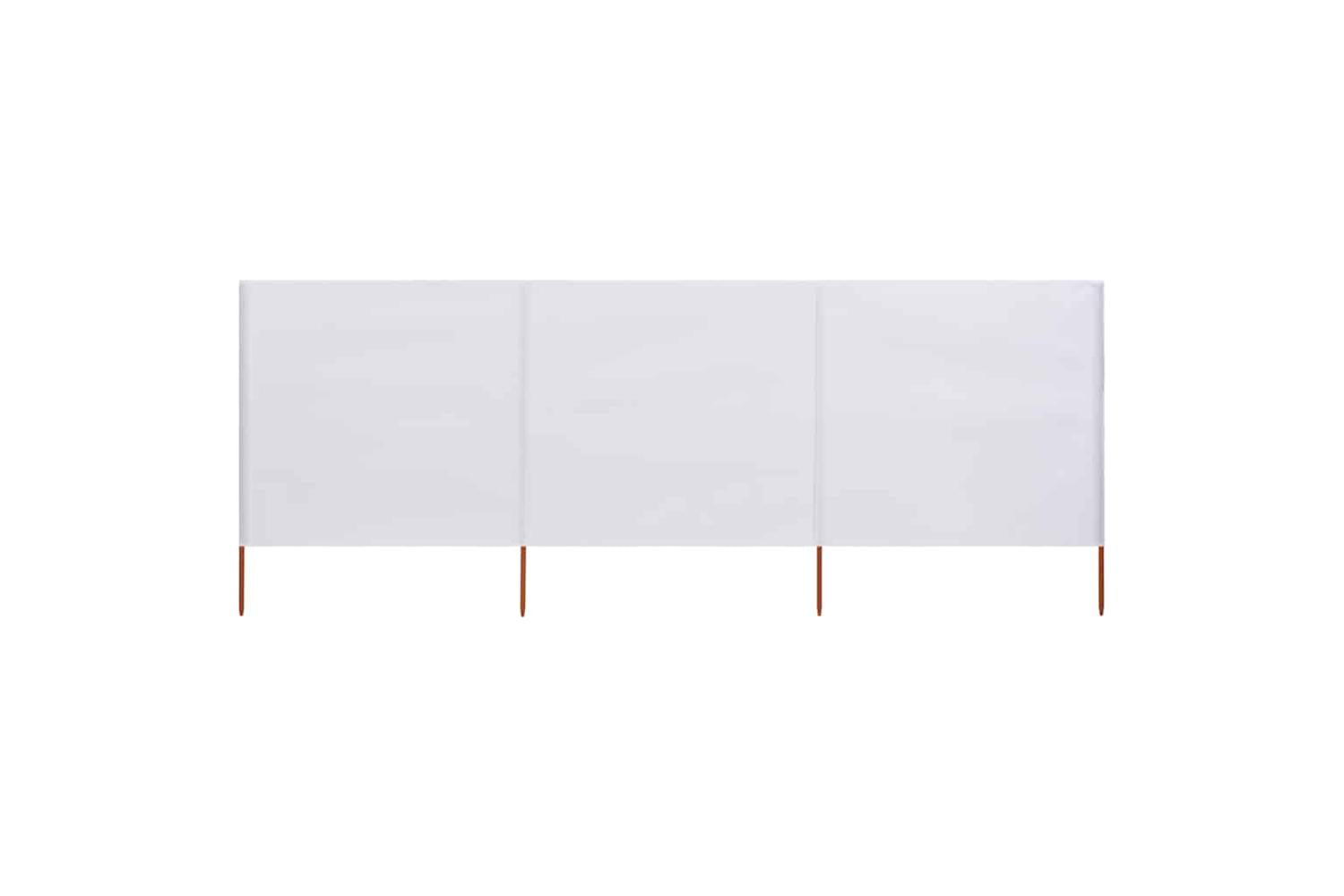 vidaXL 47140 3-panel Wind Screen Fabric 400x80cm Sand White