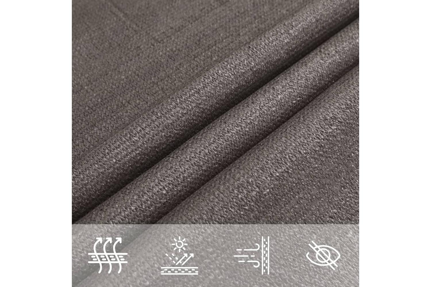 Vidaxl 311059 Sunshade Sail 160 G/mâ² Anthracite 6x6 M Hdpe-4