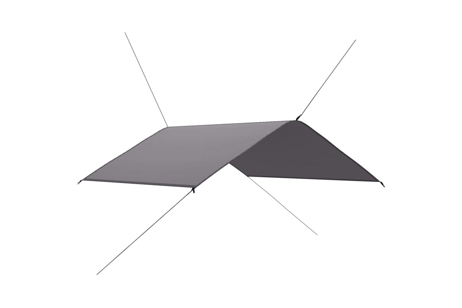 Vidaxl 93063 Outdoor Tarp 4x4 M Grey-2