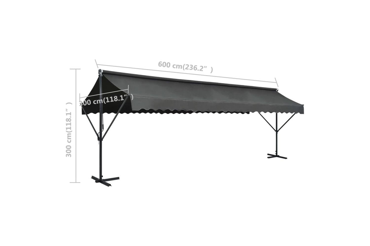 vidaXL 145888 Free Standing Awning 600x300cm Anthracite-8