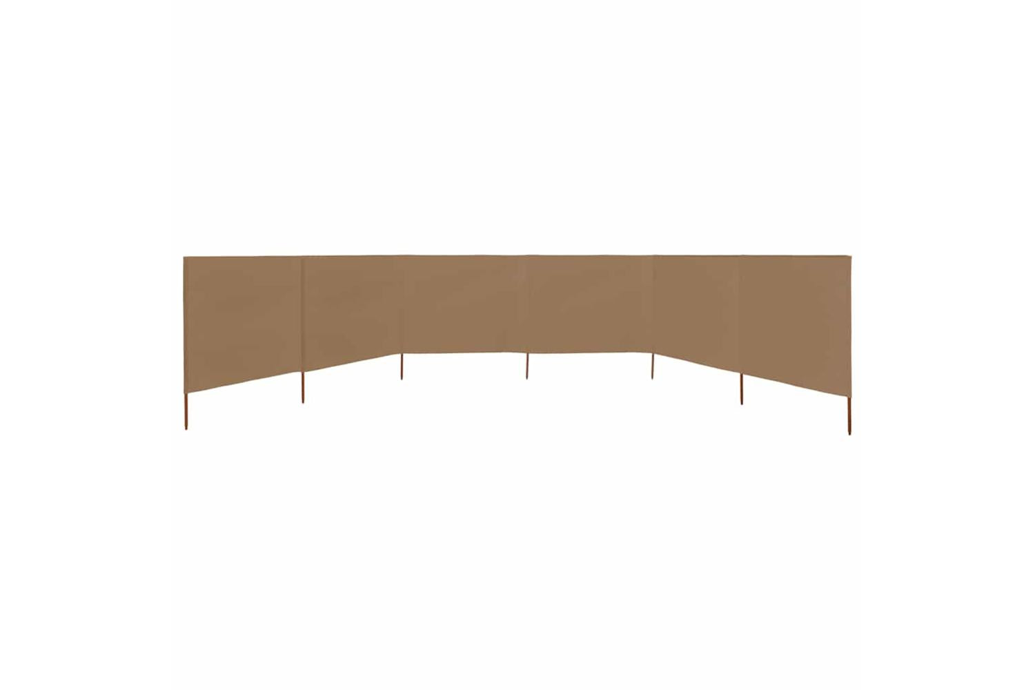 vidaXL 44546 6-panel Wind Screen Fabric 800x80cm Taupe-3
