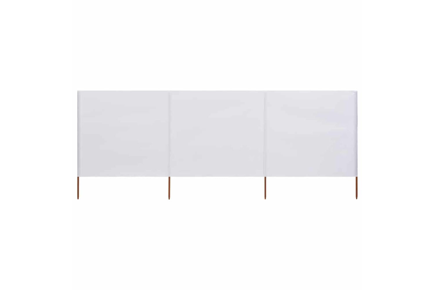vidaXL 44539 3-panel Wind Screen Fabric 400x120cm White-3
