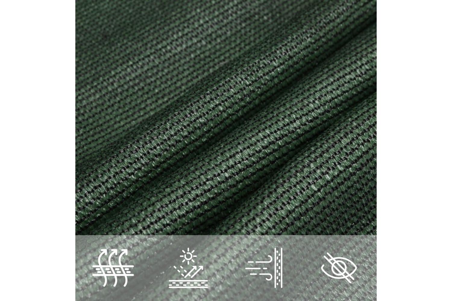 Vidaxl 311440 Sunshade Sail 160 G/mâ² Dark Green 3.6x3.6 M Hdpe-4