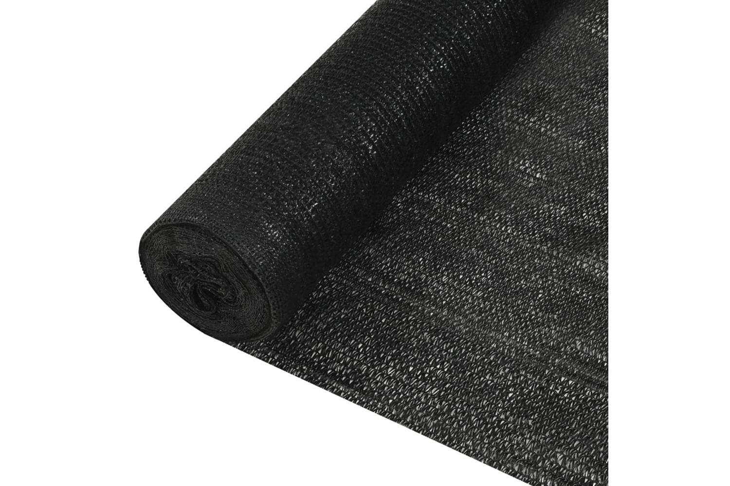 Vidaxl 149366 Privacy Net Black 2x25 M Hdpe 195 G/mâ²
