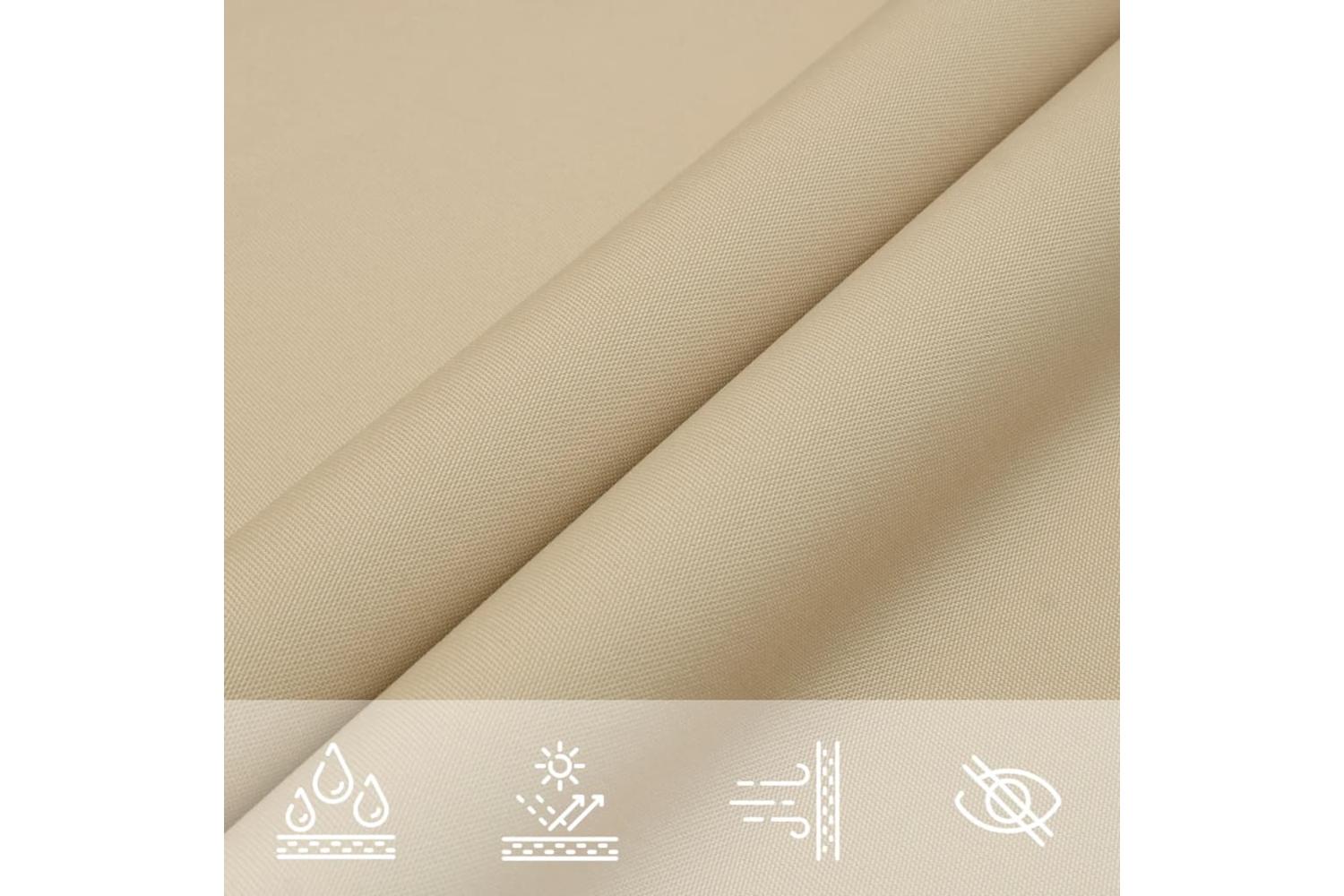 Vidaxl 135185 Sunshade Sail Oxford Fabric Triangular 6x6x6 M Beige-4