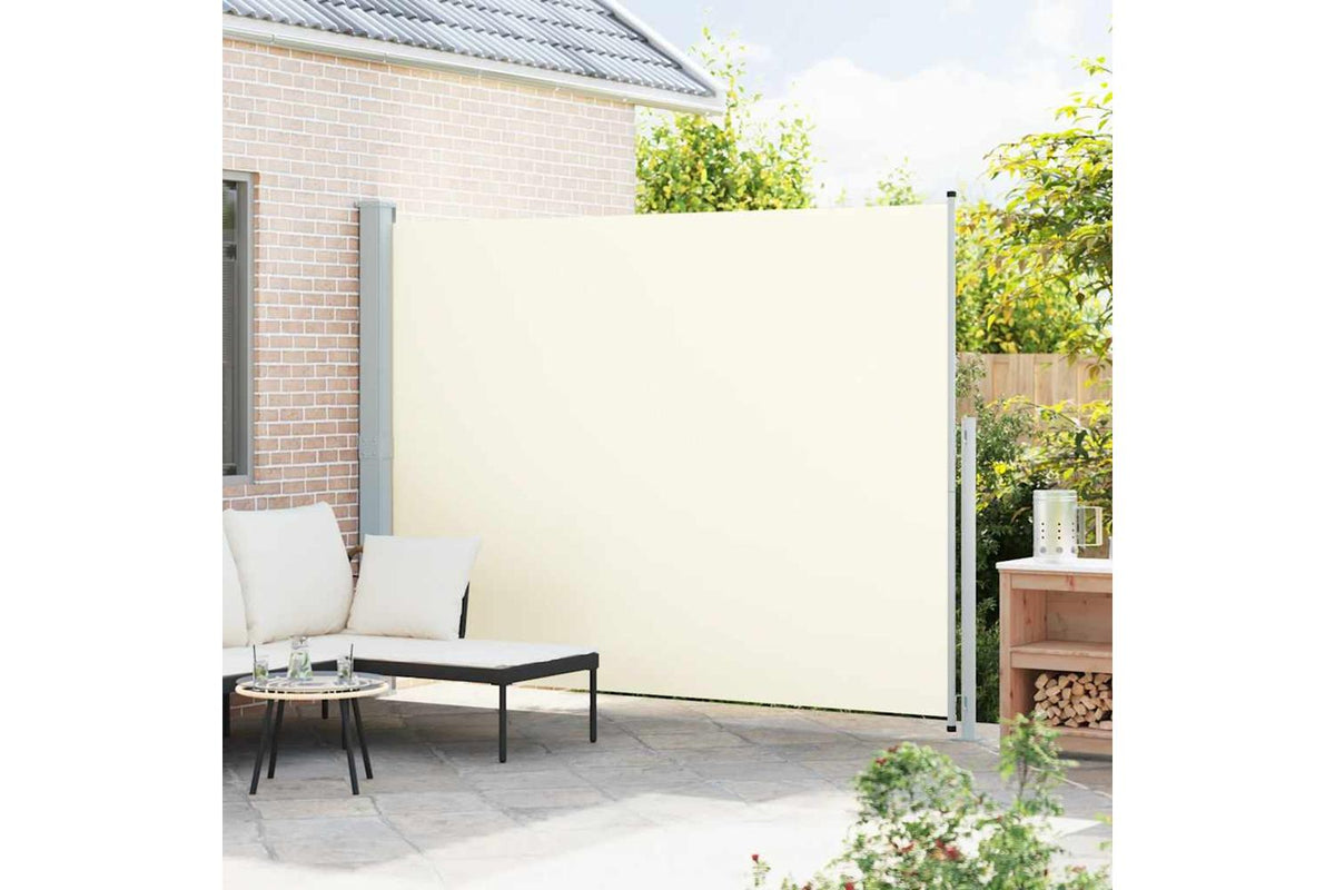 vidaXL 313424 Patio Retractable Side Awning 220x300cm Cream-3