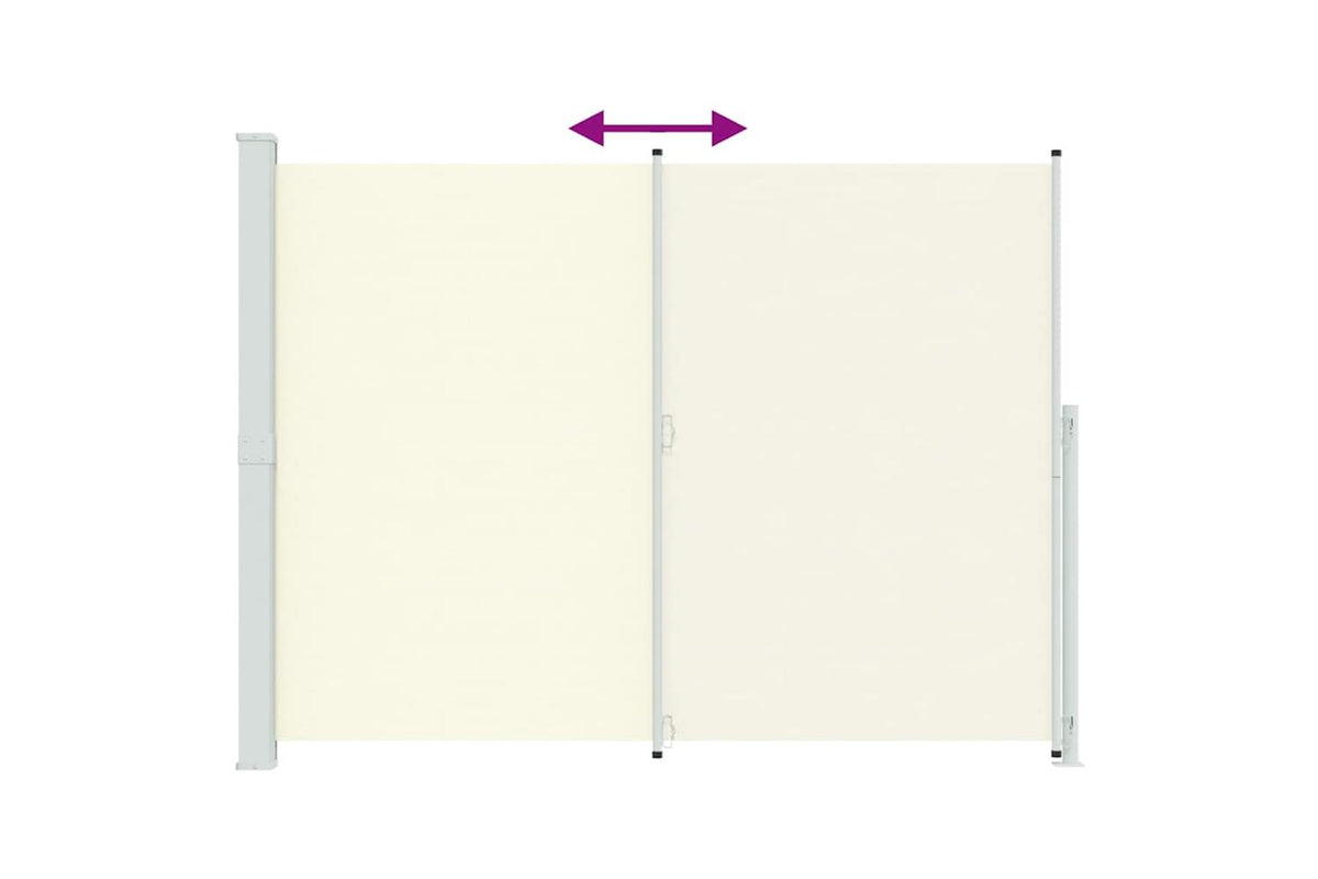 vidaXL 313424 Patio Retractable Side Awning 220x300cm Cream-7