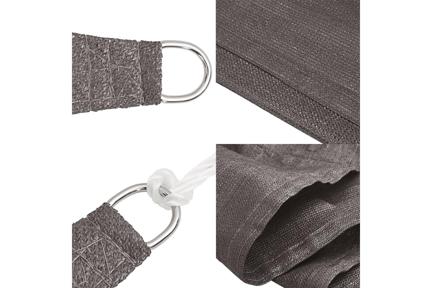 vidaXL 311063 Sunshade Sail Hdpe 2x3.5 M Anthracite-6