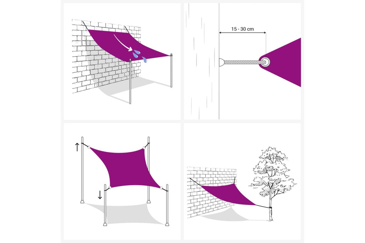 vidaXL 43019 Sunshade Sail Hdpe Triangular 5x5x5 M White-3