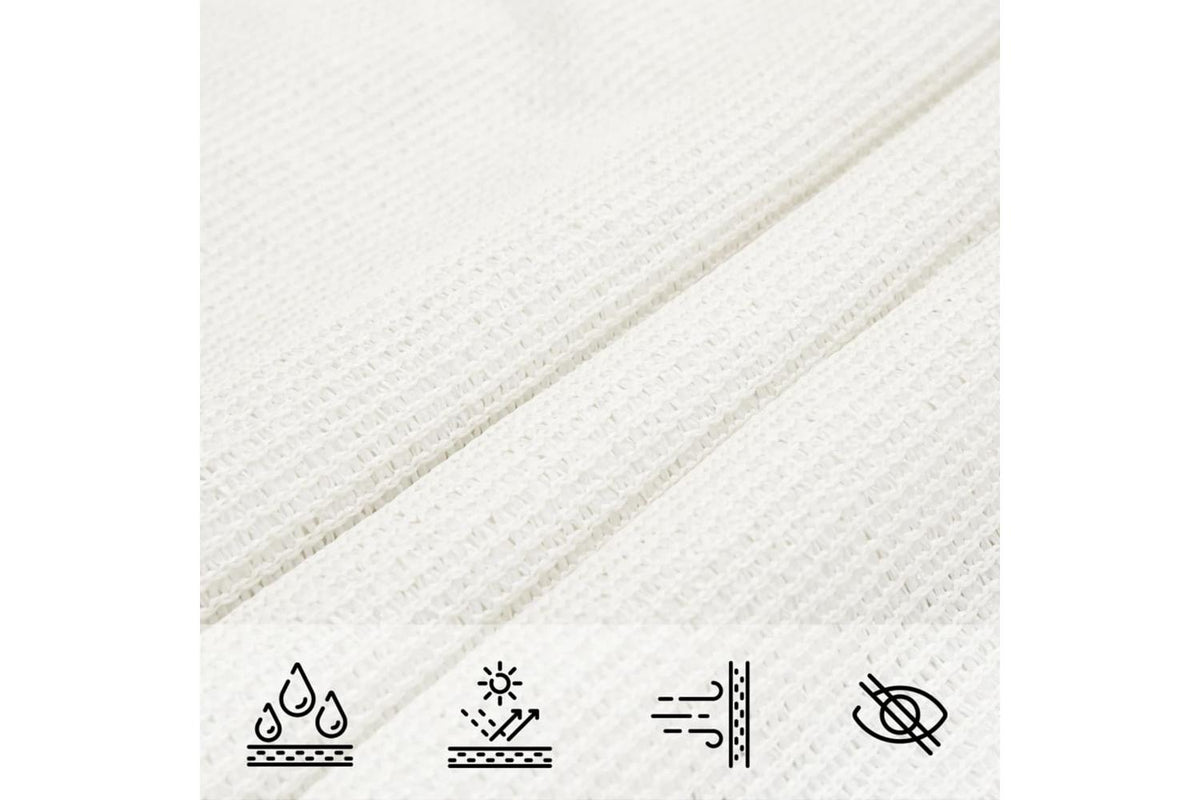 vidaXL 43019 Sunshade Sail Hdpe Triangular 5x5x5 M White-6