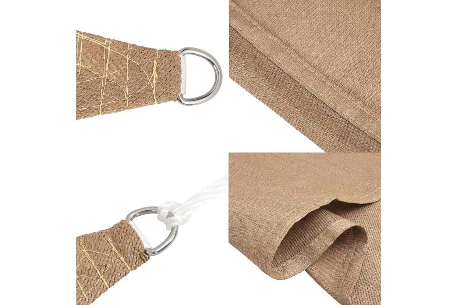 vidaXL 311425 Sunshade Sail 160 G/mÂ² Taupe 4.5x4.5x4.5 M Hdpe-5