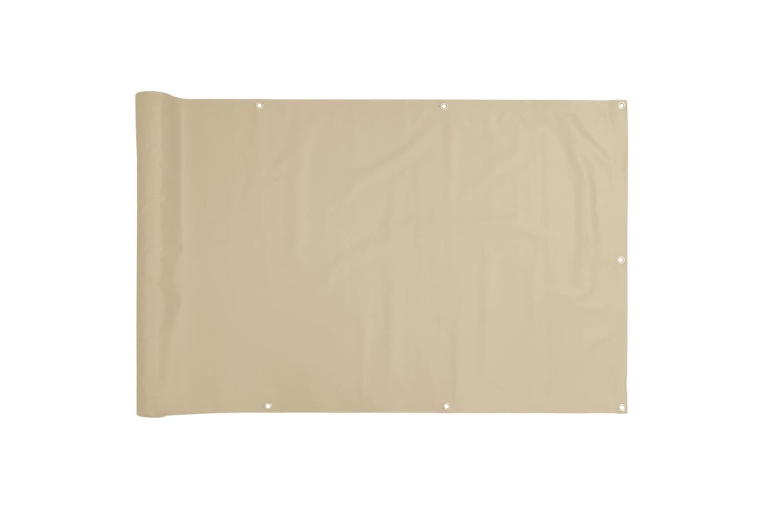 vidaXL 134938 Balcony Screen Beige 75x500cm Oxford Fabric