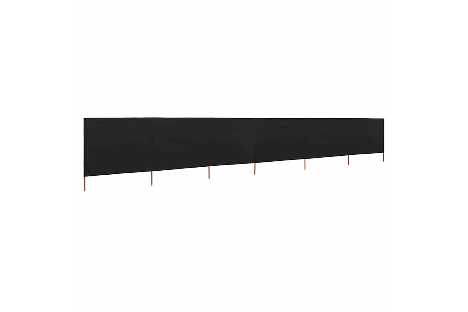 vidaXL 47184 6-panel Wind Screen Fabric 800x160cm Black-2