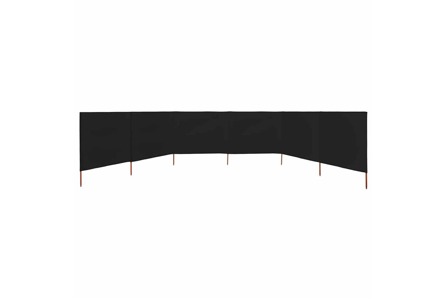 vidaXL 47184 6-panel Wind Screen Fabric 800x160cm Black-3