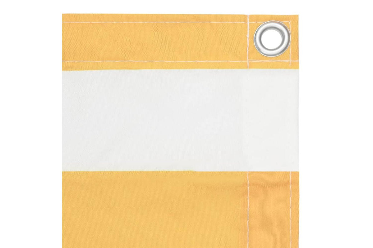 vidaXL 134904 Balcony Screen White And Yellow 90x300cm Oxford Fabric-2