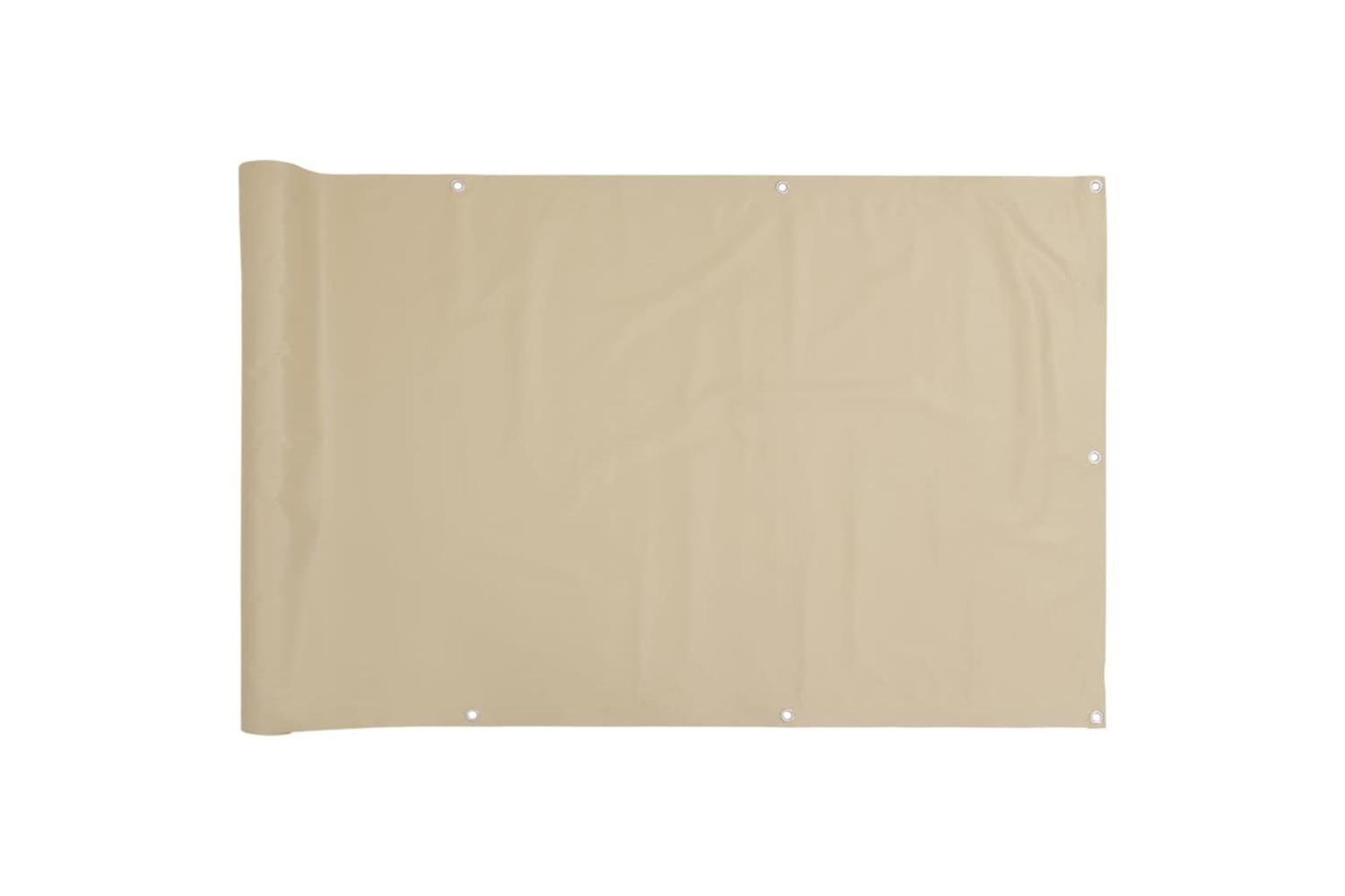 vidaXL 134936 Balcony Screen Beige 75x300cm Oxford Fabric
