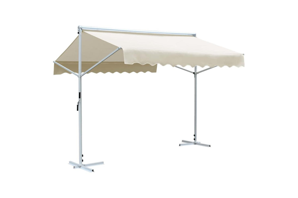Vidaxl 143744 Free Standing Awning 3x3 M Cream