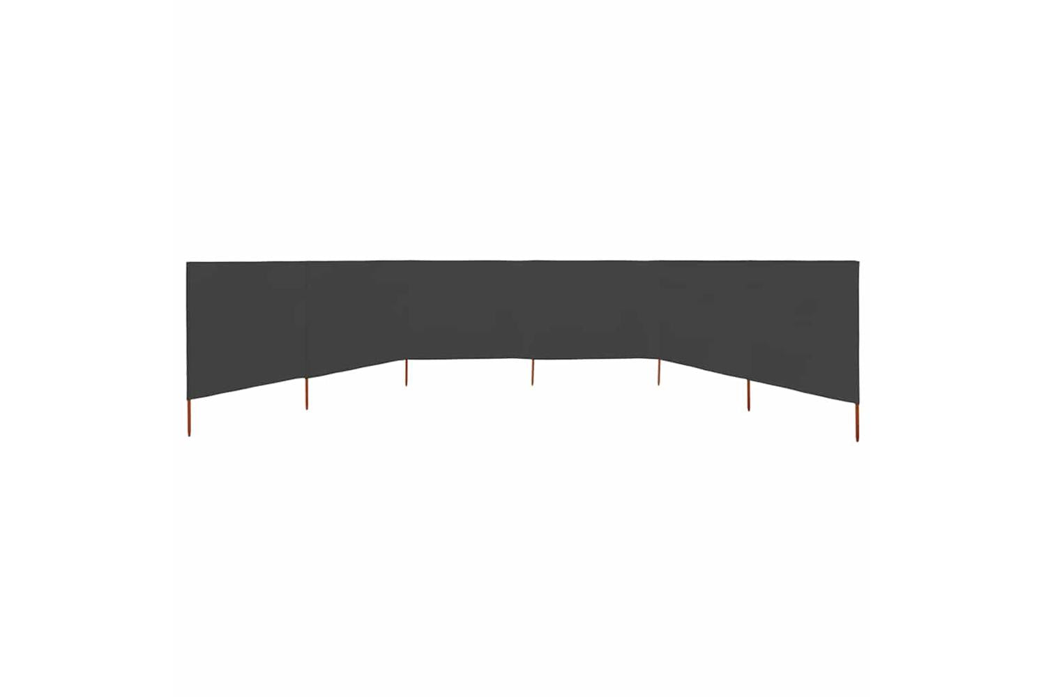 vidaXL 47182 6-panel Wind Screen Fabric 800x160cm Anthracite-3