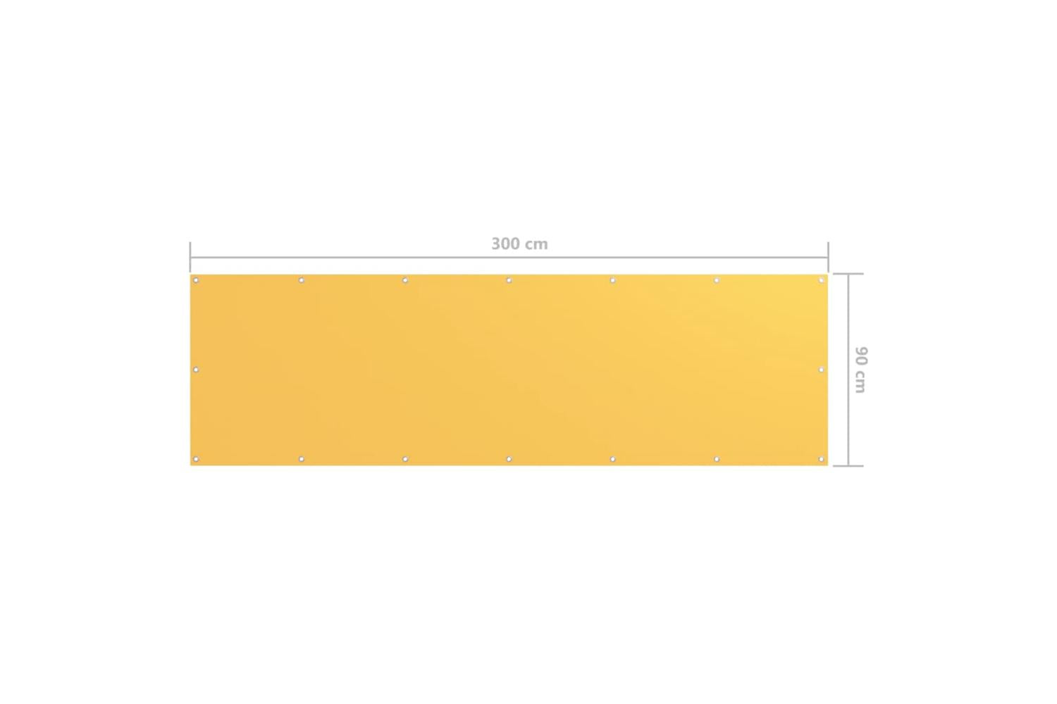 vidaXL 135024 Balcony Screen Yellow 90x300cm Oxford Fabric-5
