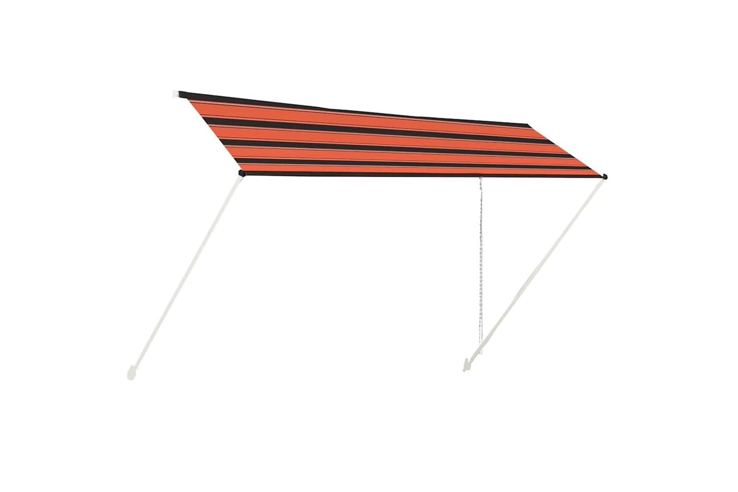 vidaXL 145899 Retractable Awning 400x150cm Orange And Brown