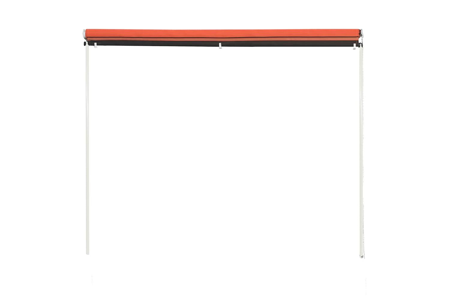vidaXL 145899 Retractable Awning 400x150cm Orange And Brown-4