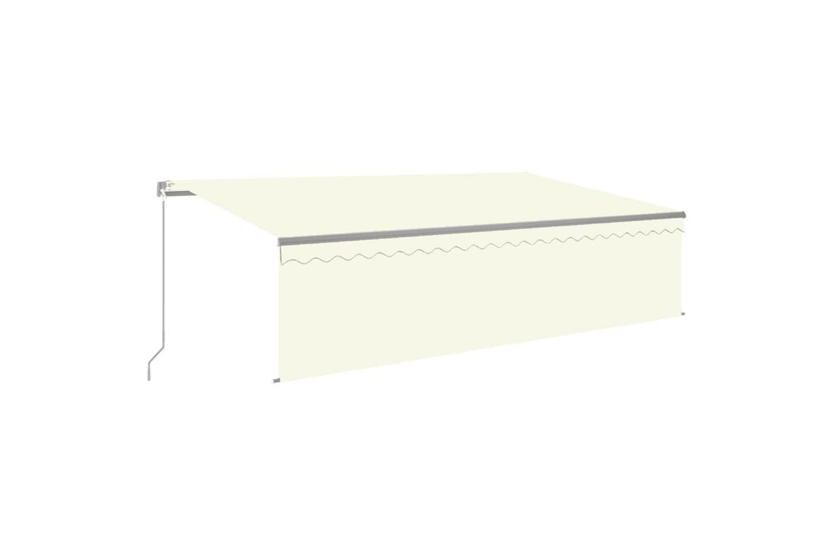 Vidaxl 3069457 Manual Retractable Awning With Blind 5x3m Cream-2