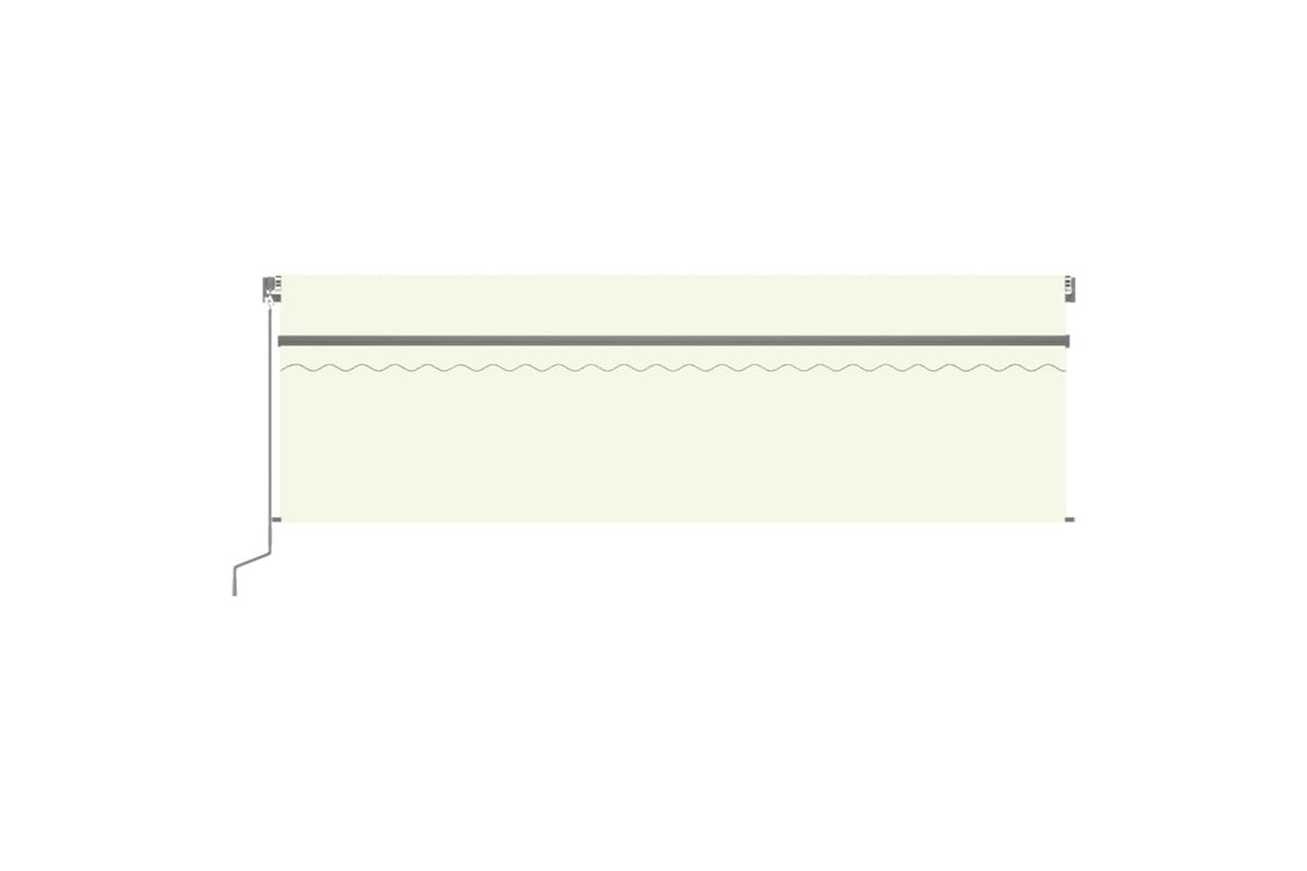 Vidaxl 3069457 Manual Retractable Awning With Blind 5x3m Cream-3