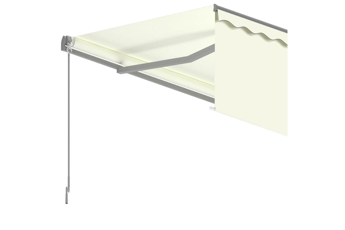 Vidaxl 3069457 Manual Retractable Awning With Blind 5x3m Cream-5