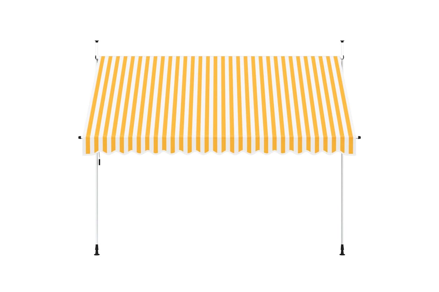 vidaXL 43235 Manual Retractable Awning 350cm Orange And White Stripes-2
