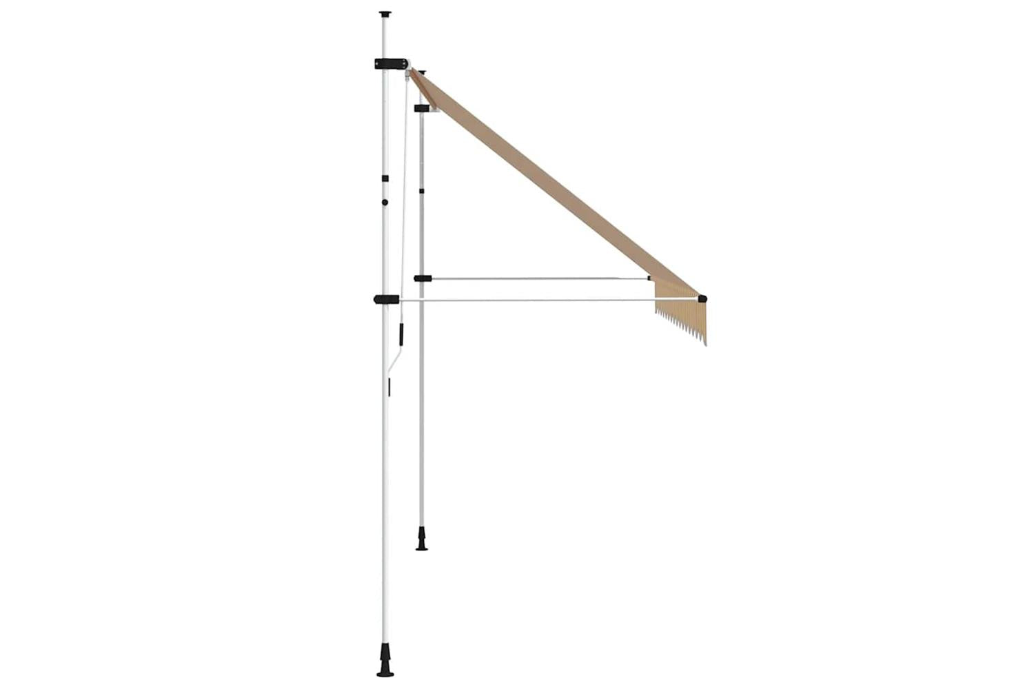 vidaXL 43235 Manual Retractable Awning 350cm Orange And White Stripes-3