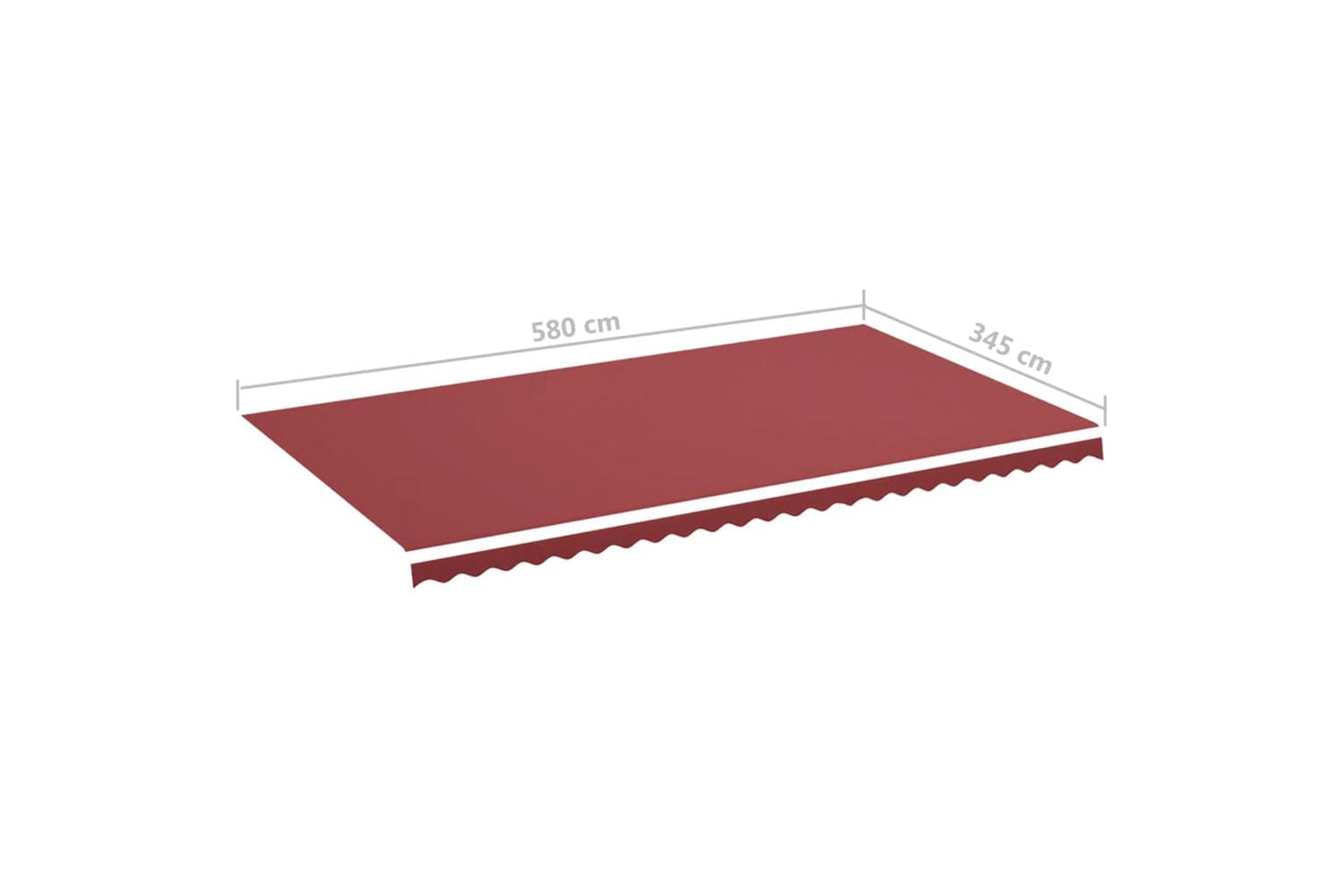 Vidaxl 311974 Replacement Fabric For Awning Burgundy Red 6x3.5 M-6
