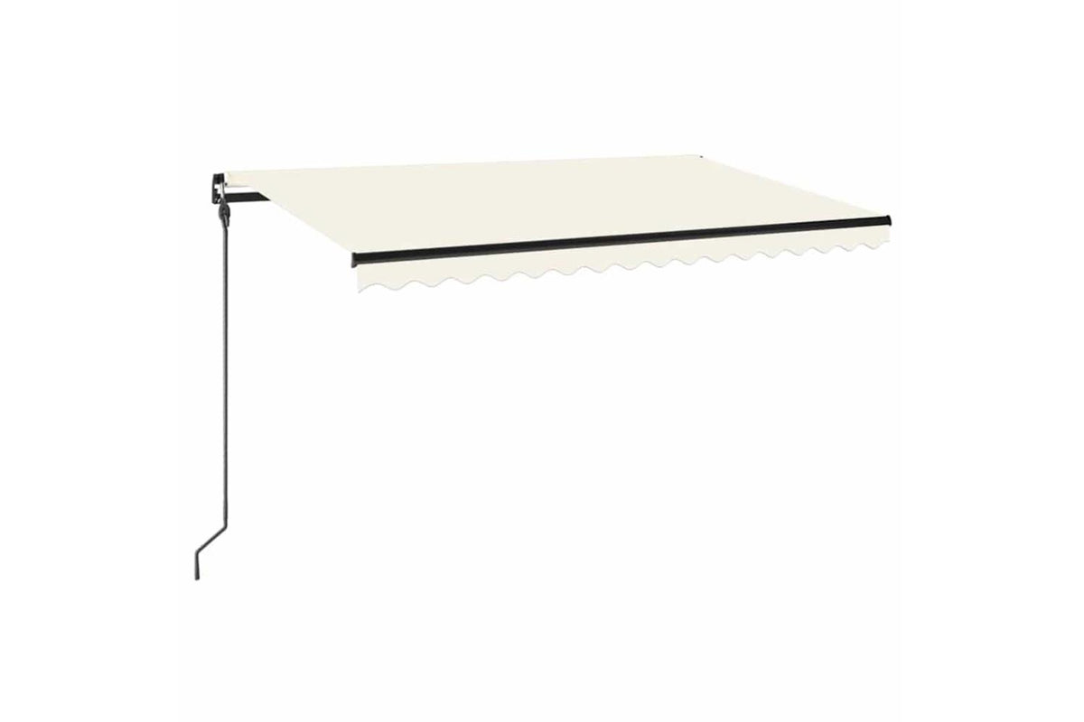 vidaXL 3069117 Manual Retractable Awning 450x300cm Cream