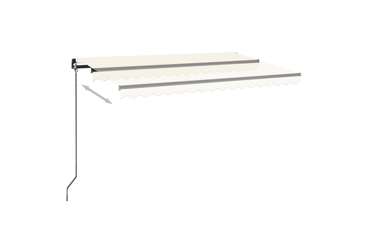 vidaXL 3069117 Manual Retractable Awning 450x300cm Cream-3