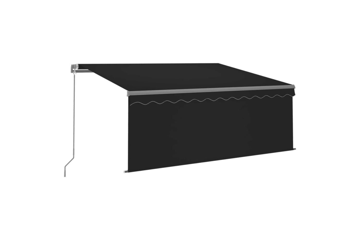 Vidaxl 3069379 Manual Retractable Awning With Blind 3x2.5m Anthracite-2