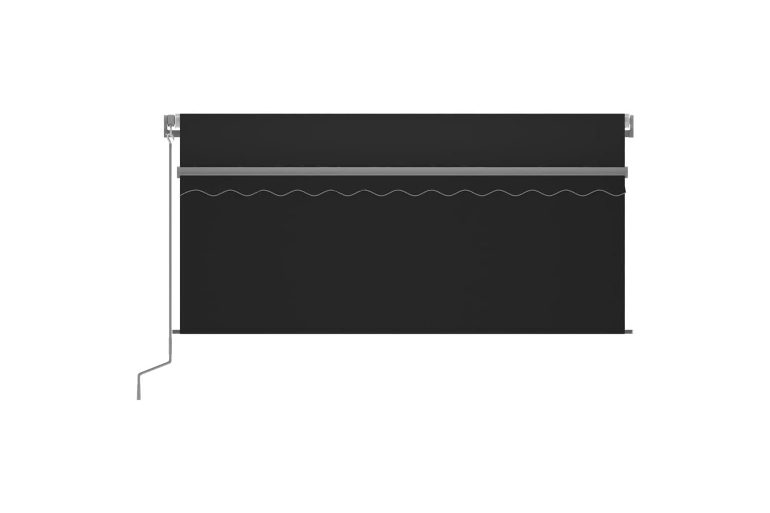 Vidaxl 3069379 Manual Retractable Awning With Blind 3x2.5m Anthracite-3