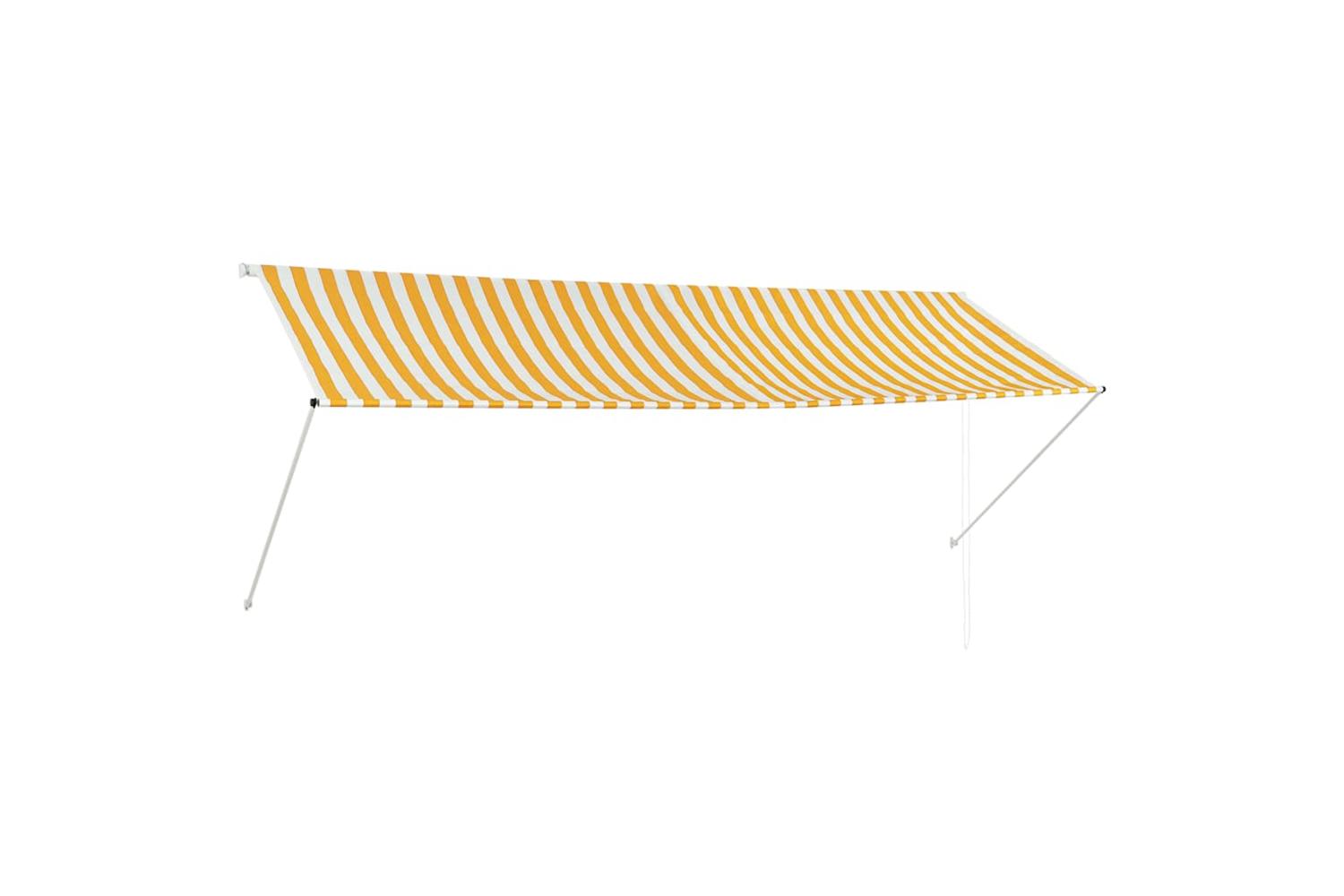 Vidaxl Retractable Awning 350x150 Cm Yellow And White