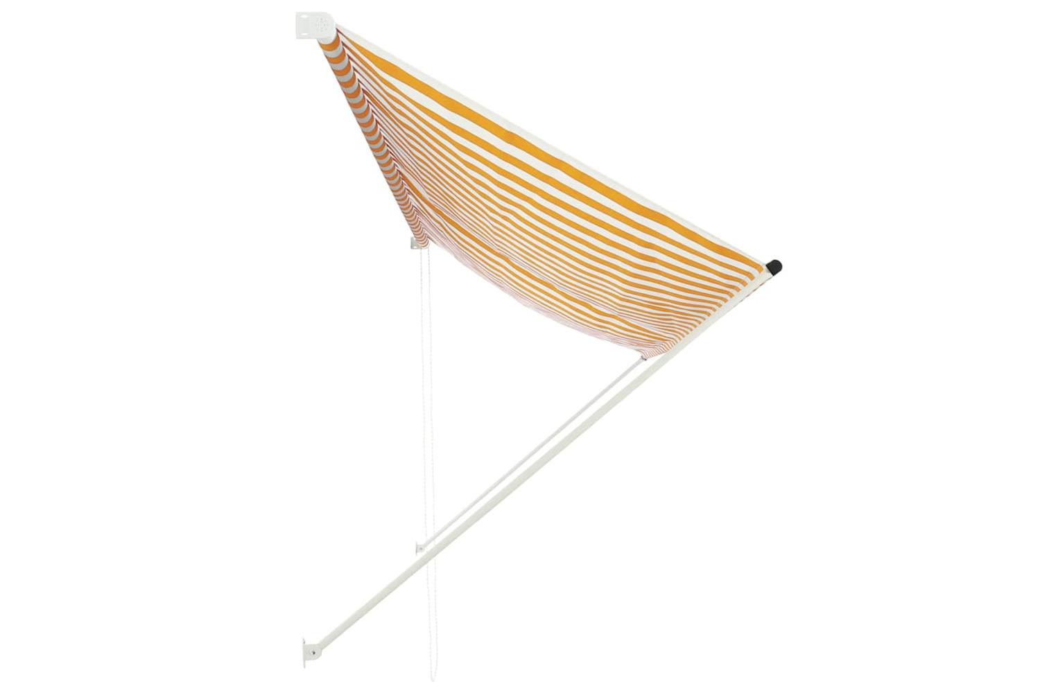 Vidaxl Retractable Awning 350x150 Cm Yellow And White-2
